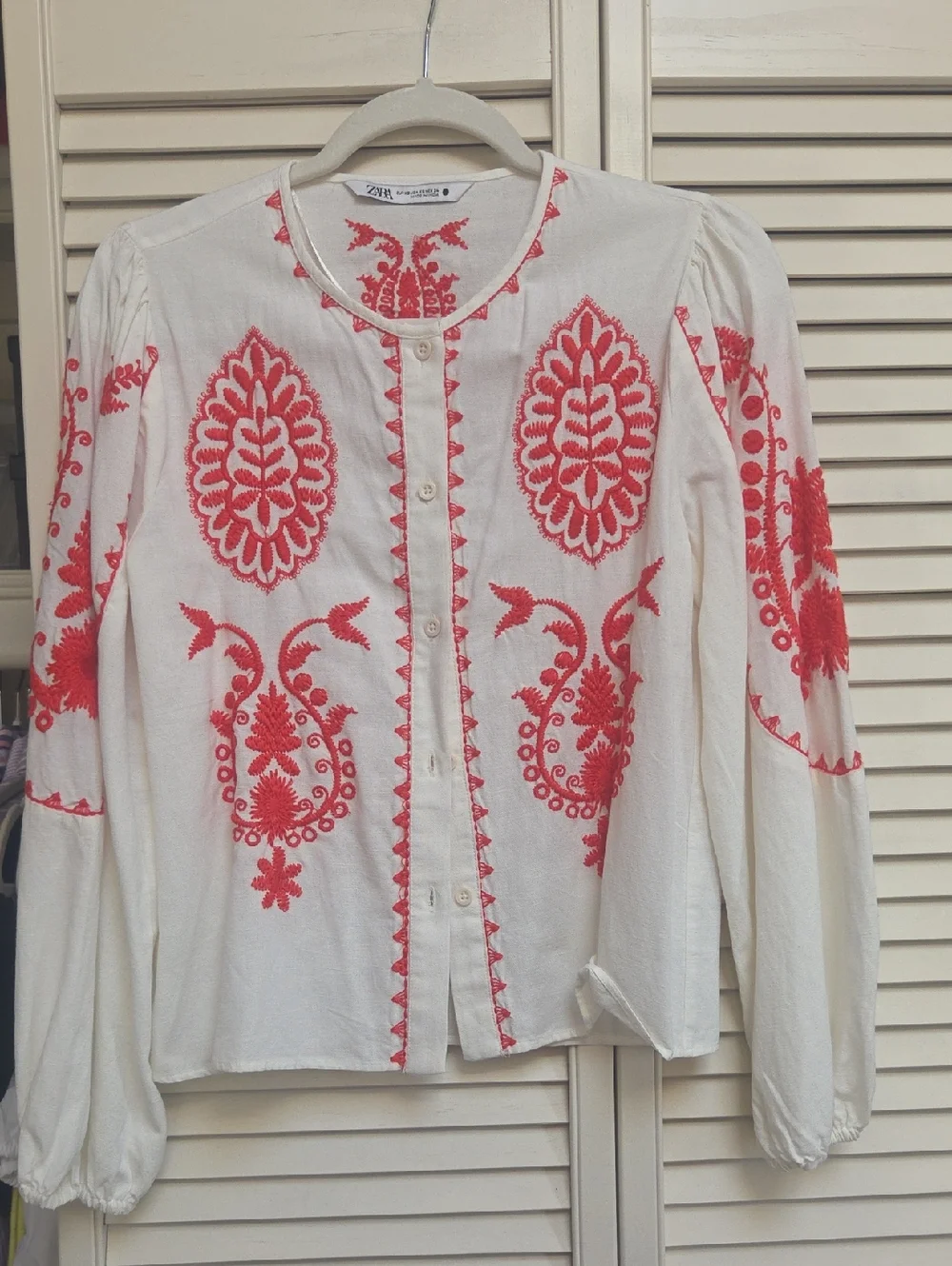 Zara Embroidered Blouse